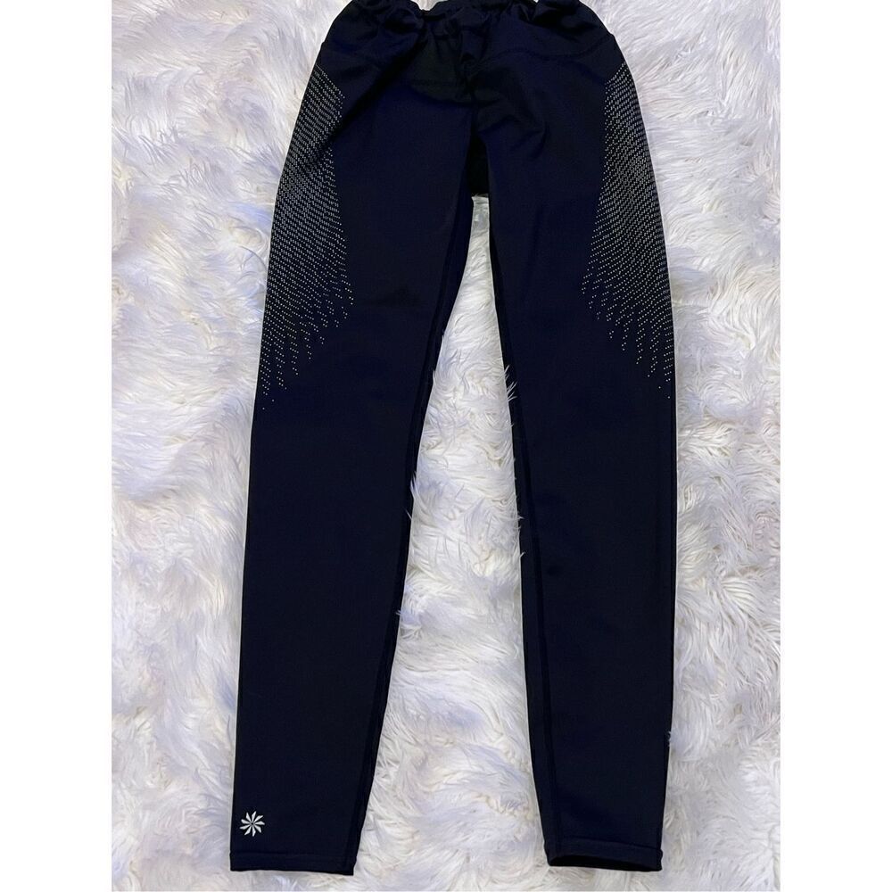 Athleta Size Small Black Leggings With Reflector